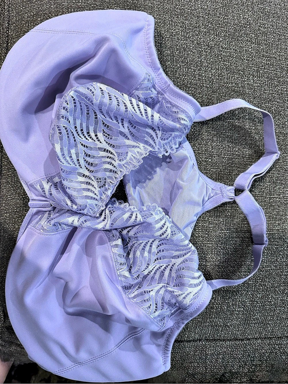 Glamorise 1246 Lace Bra in Lavender/ 44G(UK)  (US 44H) Good Condition